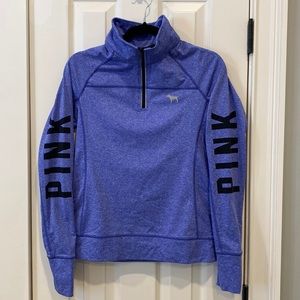 VS Pink 1/4 zip long sleeve shirt